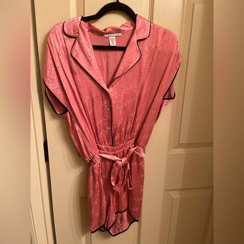 Satin Pajama Romper From Victoria’s Secret